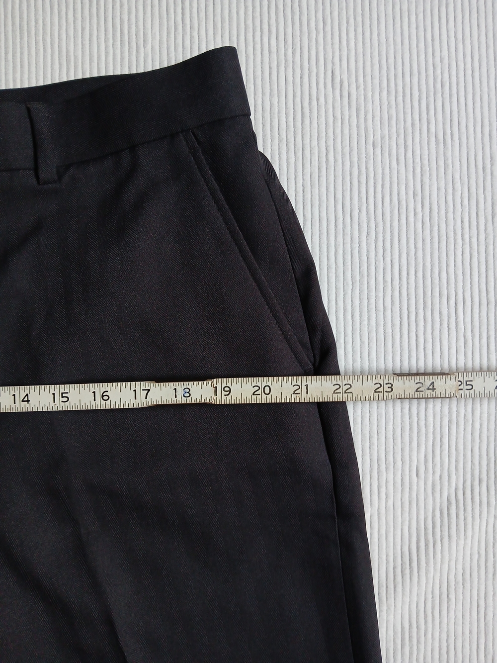 Perry Ellis Portfolio Men's Pants 36x32 Flat Front Herringbone Dress Slacks - Picture 5 of 9